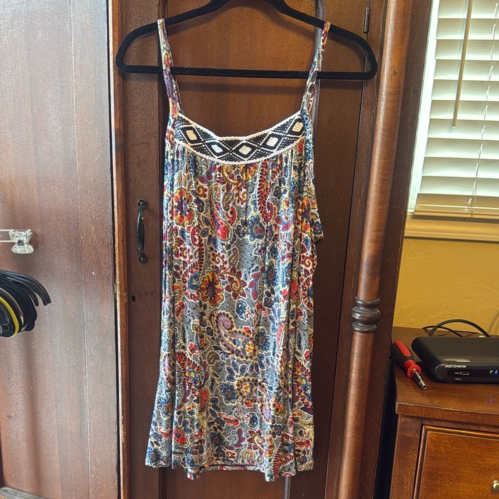 Colorful Paisley Print Dress